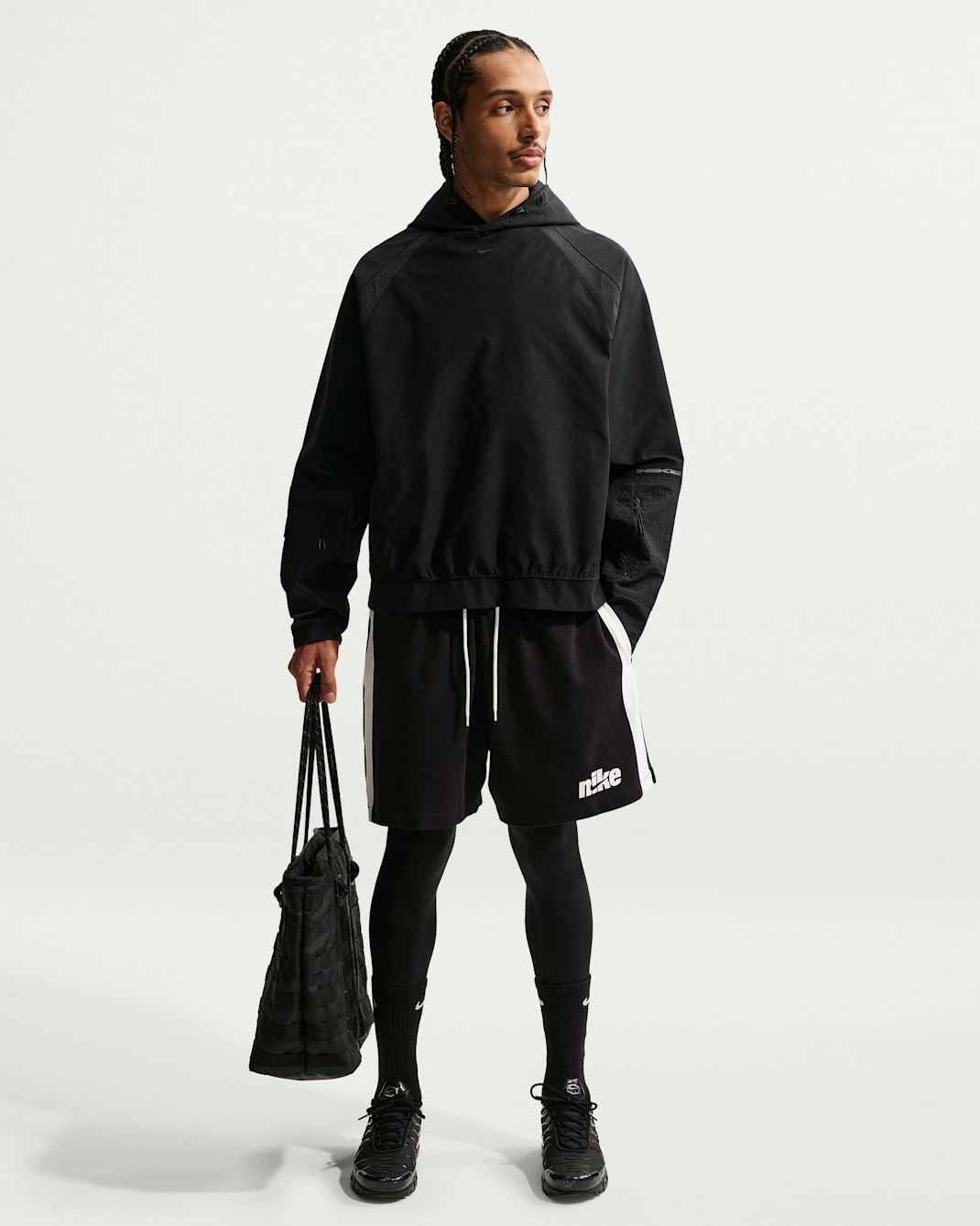 Shorts de tejido Knit Flow para hombre Nike Sportswear Club - Negro/Vela/Vela/Vela