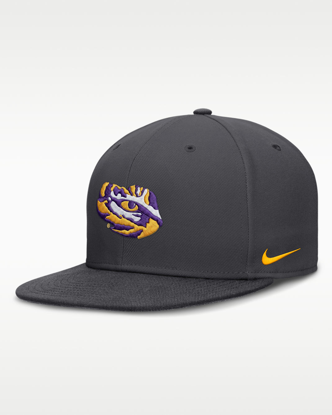 LSU Pro Men's Nike Dri-FIT College Fitted Hat - Anthracite