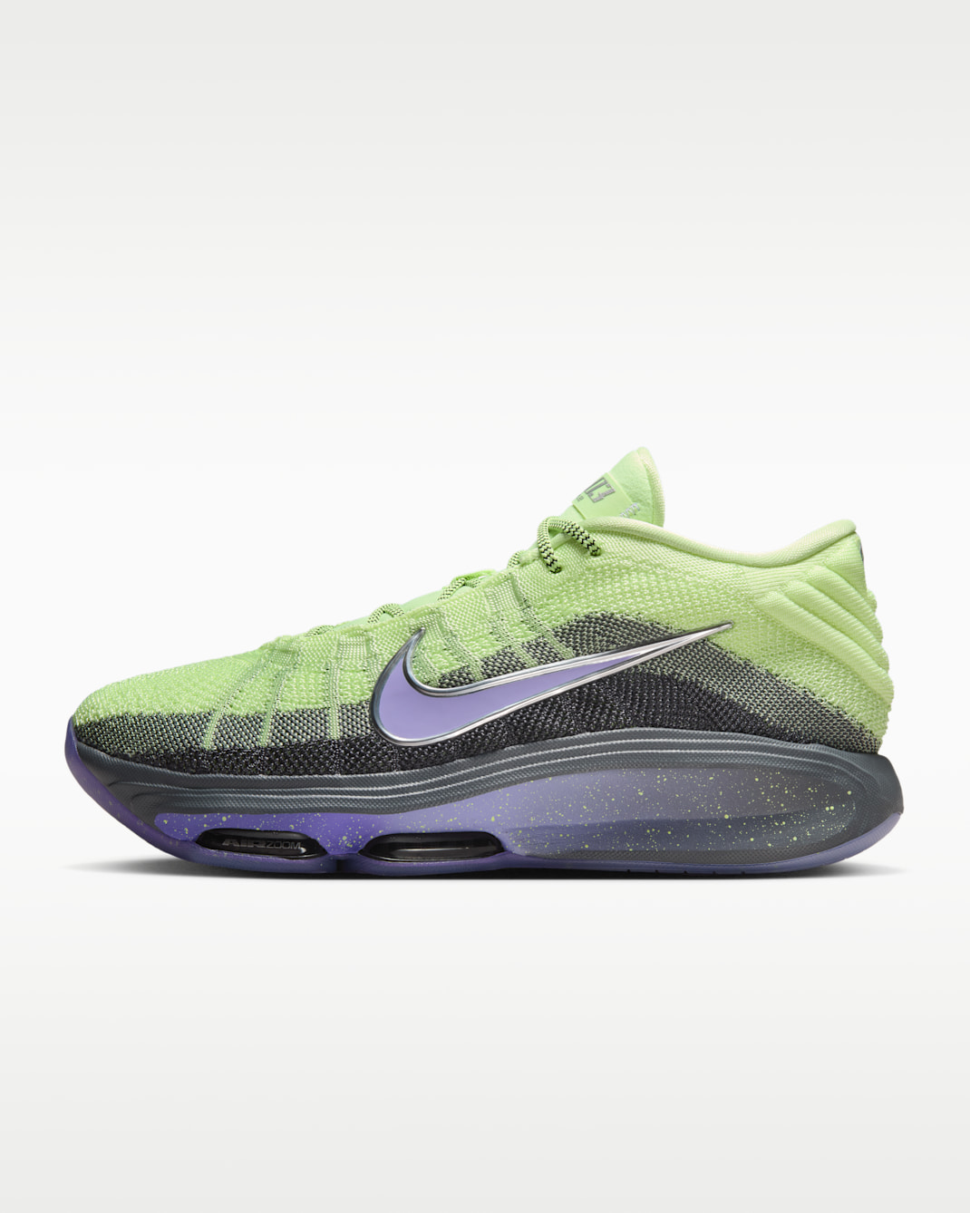 Nike G.T. Hustle 3 EP Basketball Shoes - Barely Volt/Metallic Silver/Dark Grey/Purple Agate