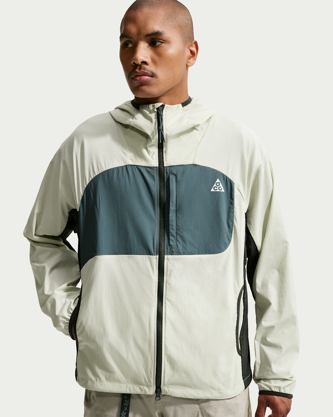 Nike ACG "Five Towers" Men's UV Protection Jacket - Sea Glass/Black Spruce/Mineral Slate/Summit White