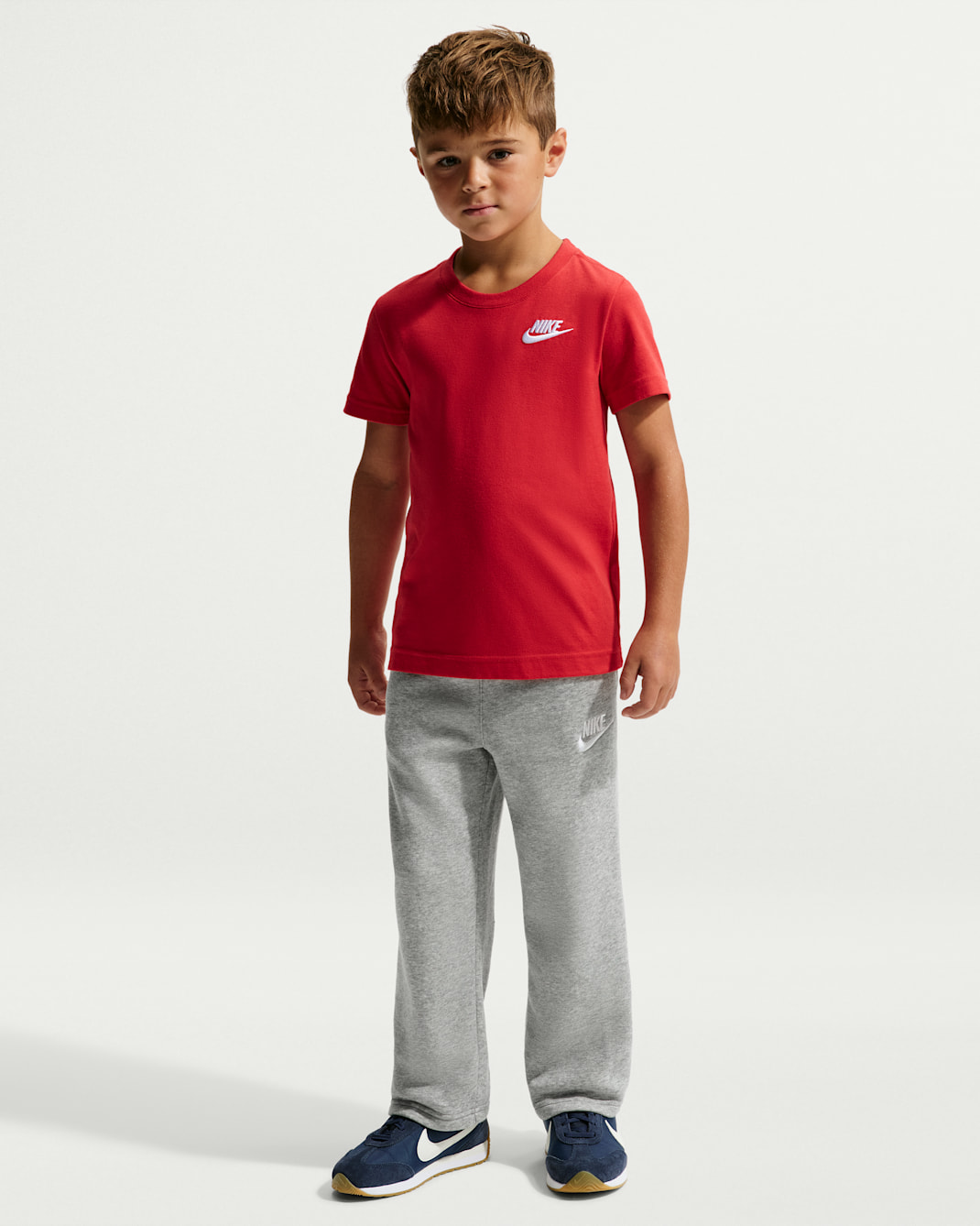 Nike Sportswear Little Kids'' Loose Open Hem Pants - Dark Grey Heather