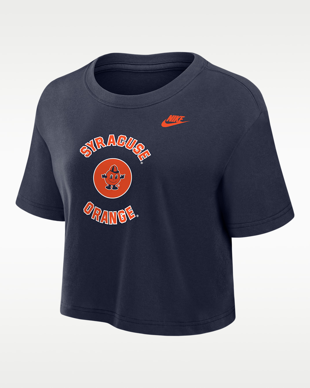 Syracuse Orange Women's Nike Dri-FIT Cropped T-Shirt - College Navy
