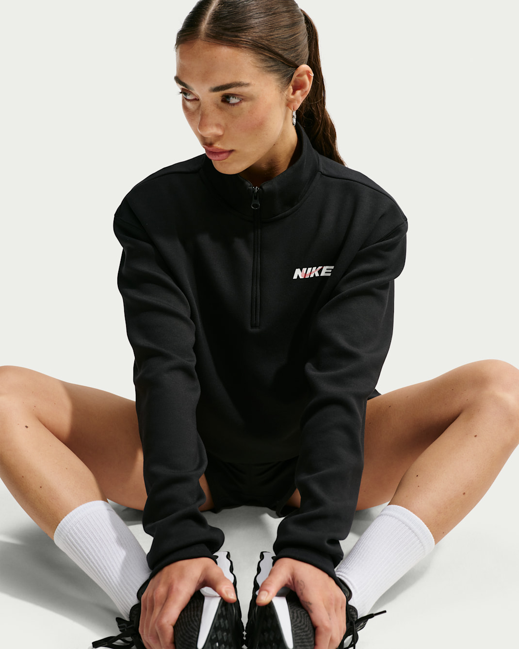 Nike Studio Fleece Sport Women's Dri-FIT 1/4-Zip Top