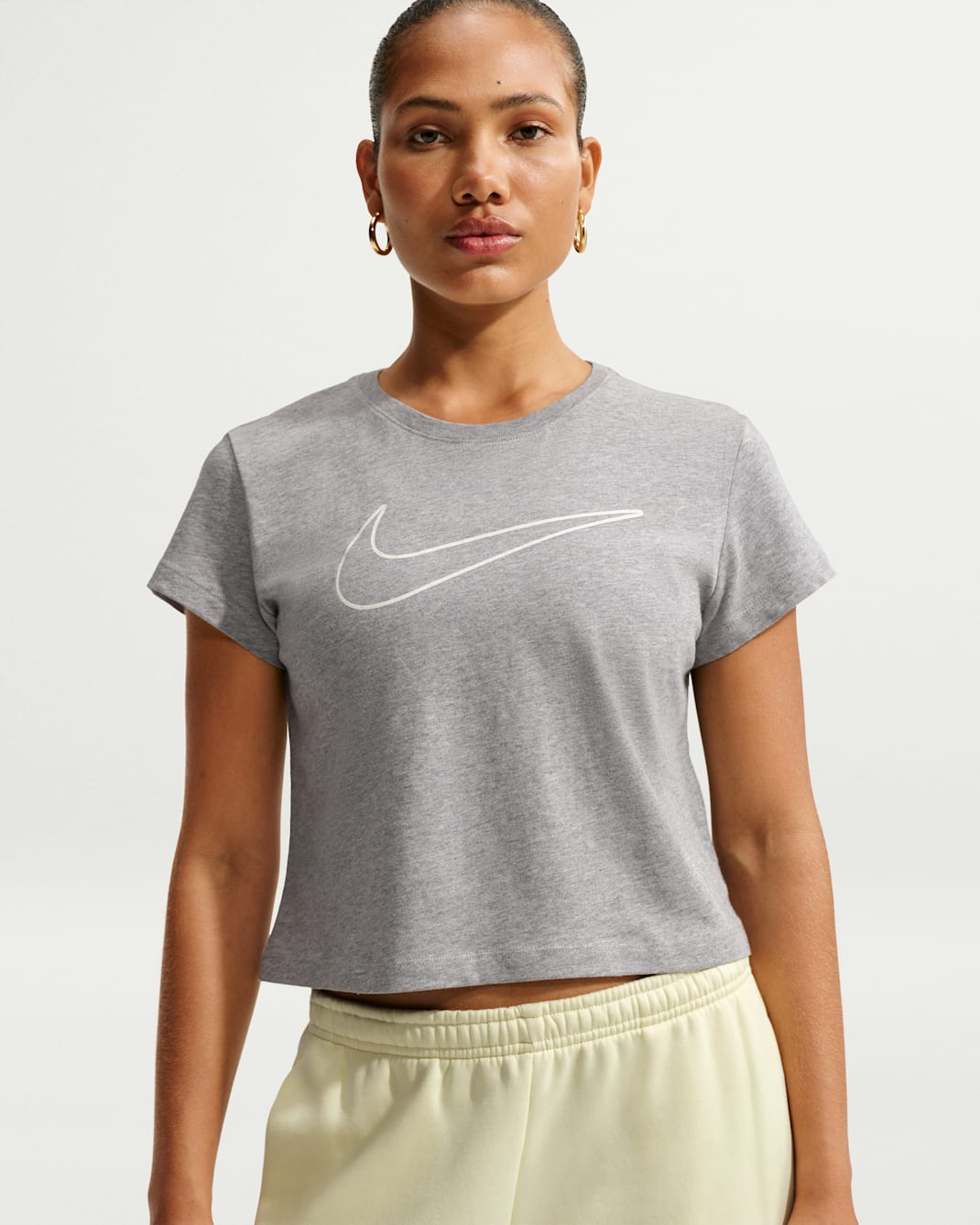 Nike Sportswear Women's Short-Sleeve Graphic T-Shirt - Dark Grey Heather/Sail