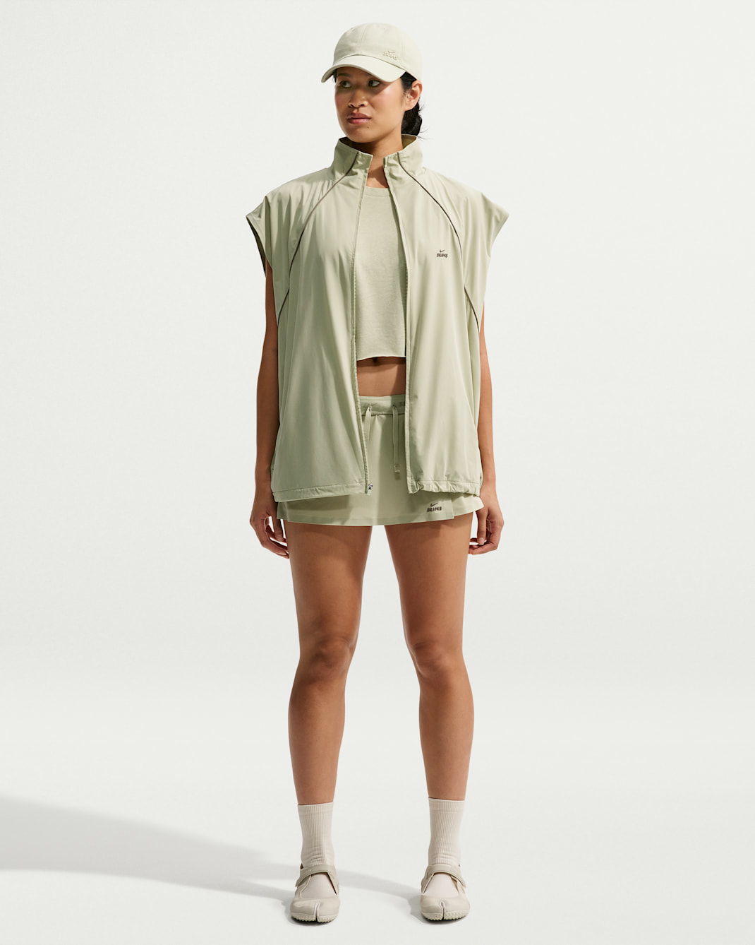 Jupe-short NikeSKIMS Stretch Nylon pour femme - NSKM Talc