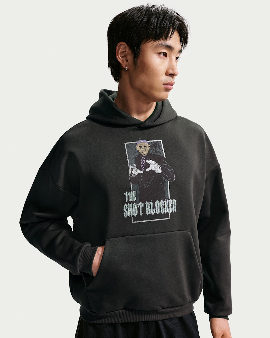 LeBron 'Hurt Feelings' Men's Therma-FIT Brushed Basketball Pullover Hoodie - Off-Noir