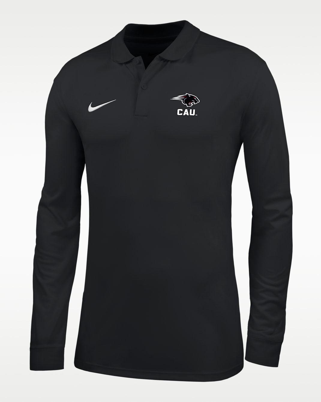 Nike College (Clark Atlanta University) Men's Dri-FIT Long-Sleeve Polo - Black