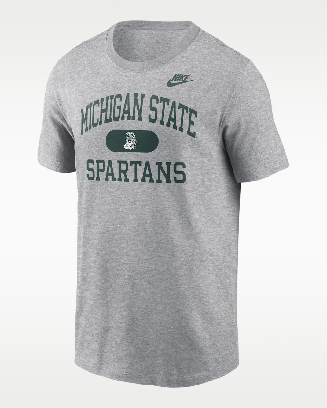 Playera universitaria Nike para hombre Michigan State Legacy Alma Mater - Gris oscuro jaspeado