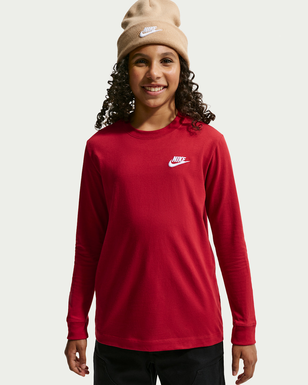 Nike Sportswear Big Kids' Long-Sleeve T-Shirt - Tough Red