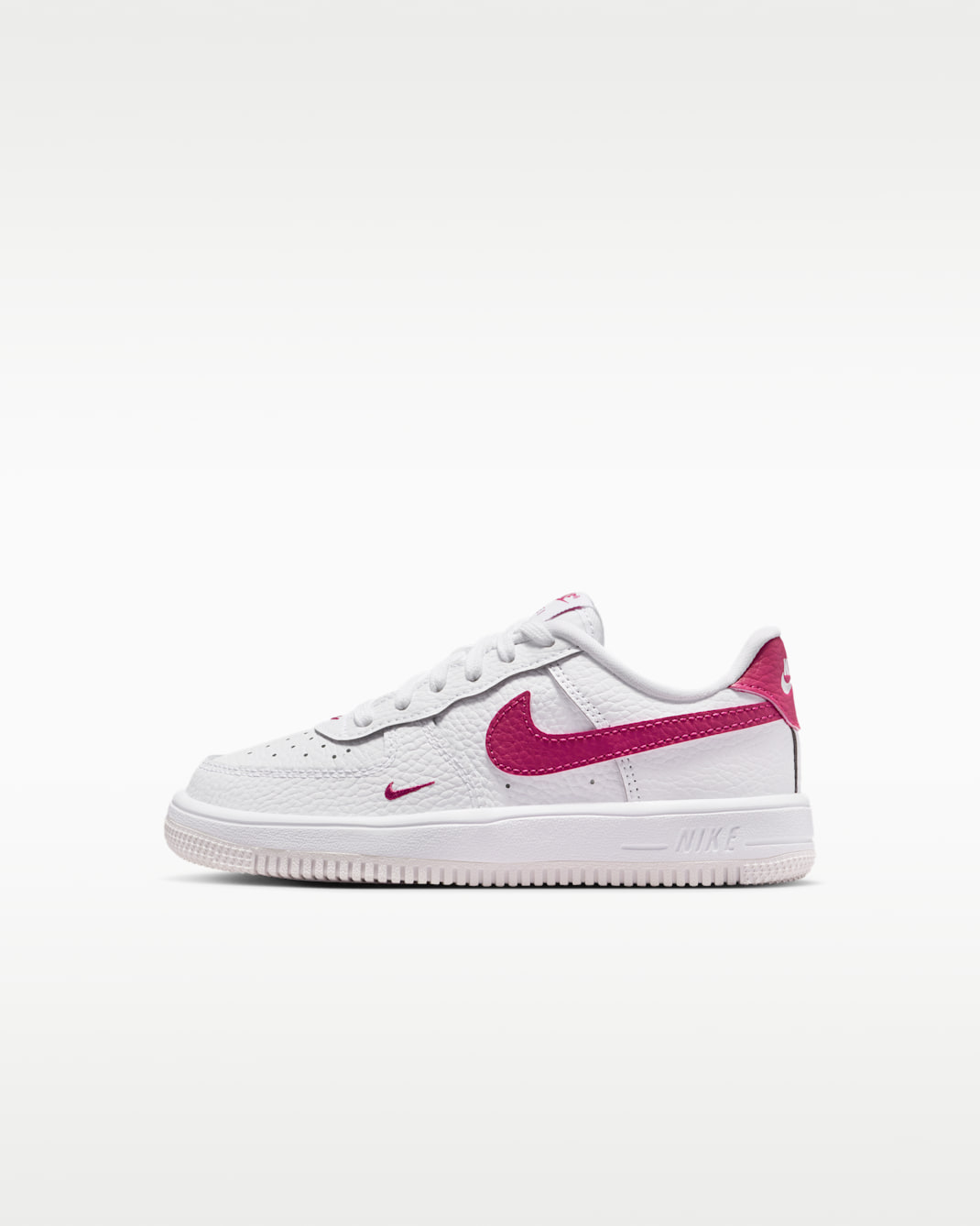 Nike Force 1 Low Younger Kids' Shoes - White/Sweet Beet