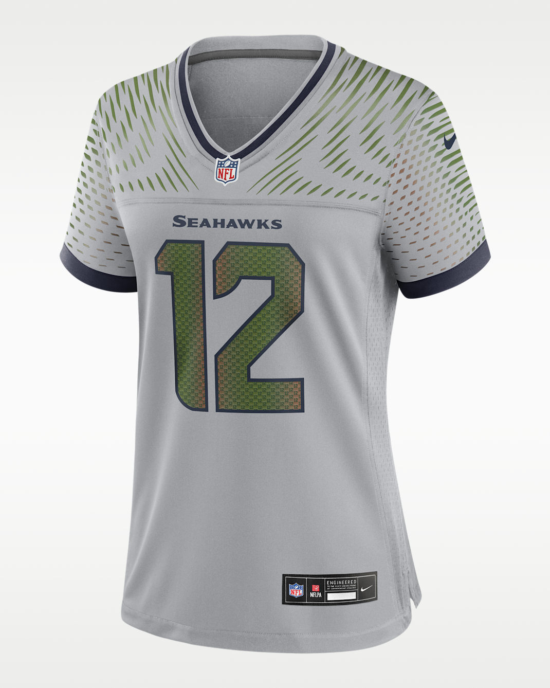 12s Seattle Seahawks Rivalries Collection Women’s Nike NFL Game Jersey - Grey