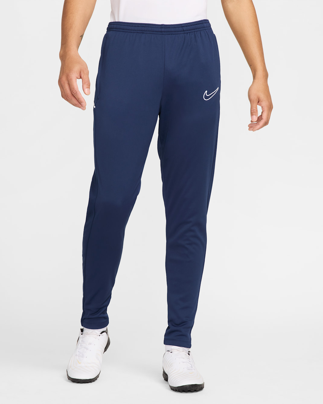 Męskie spodnie piłkarskie Dri-FIT Nike Academy - Midnight Navy/Midnight Navy/Biel