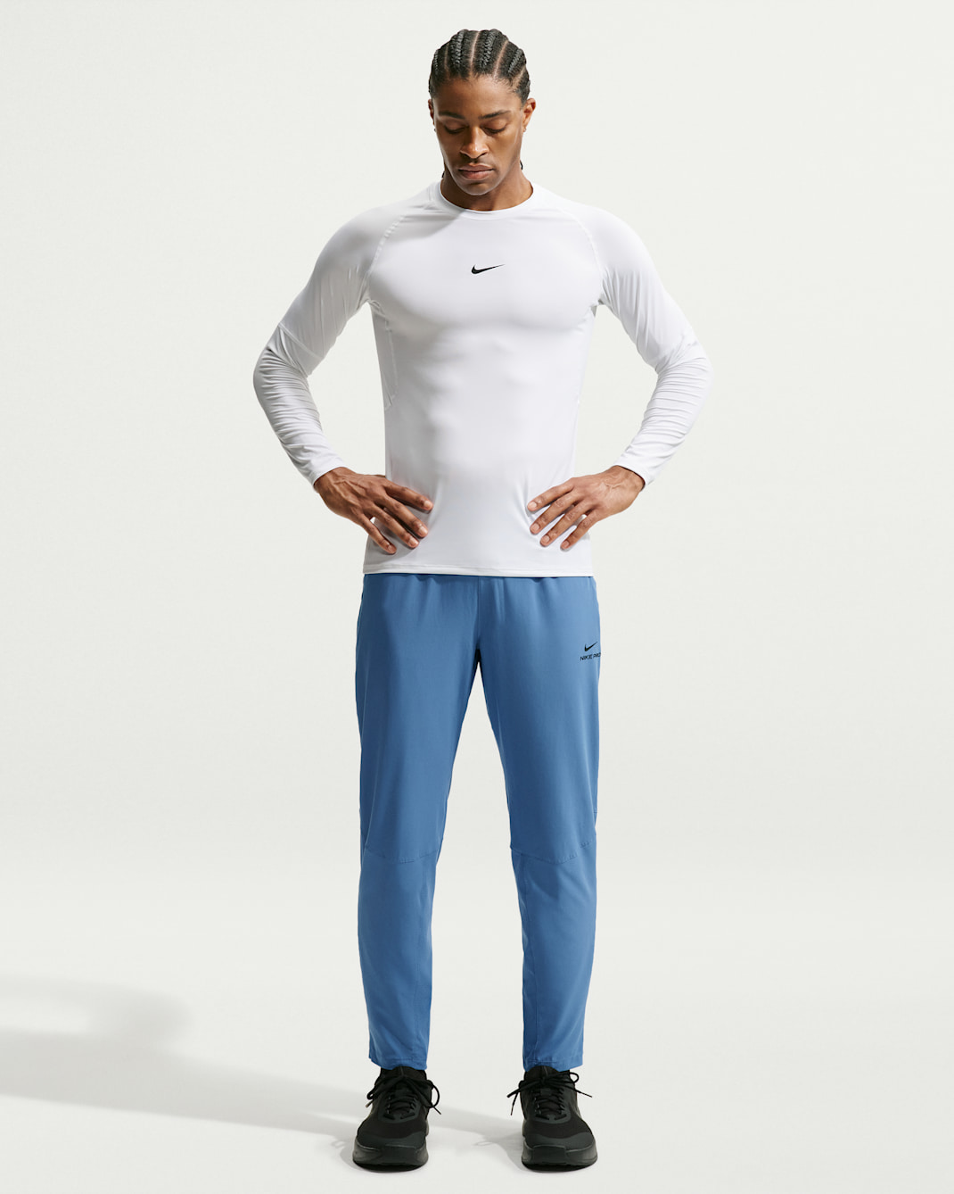 Ανδρικό παντελόνι Dri-FIT Nike Pro Training - Indigo Storm/Μαύρο