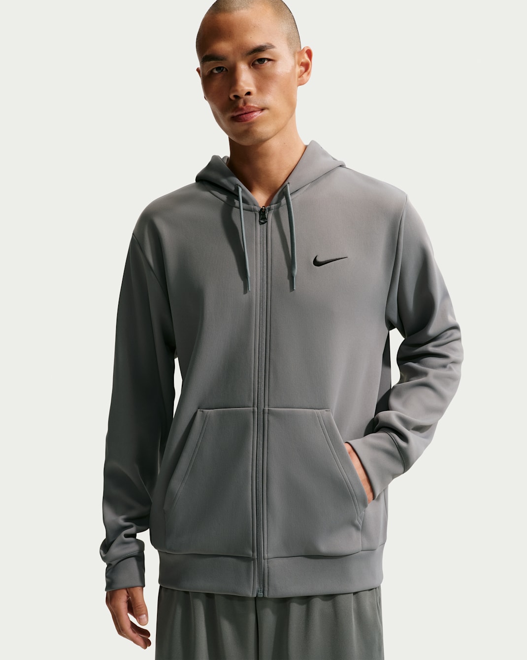 Nike Flex Men's Dri-FIT UV Protection Fleece Full-Zip Hoodie - Smoke Grey/Smoke Grey/Black