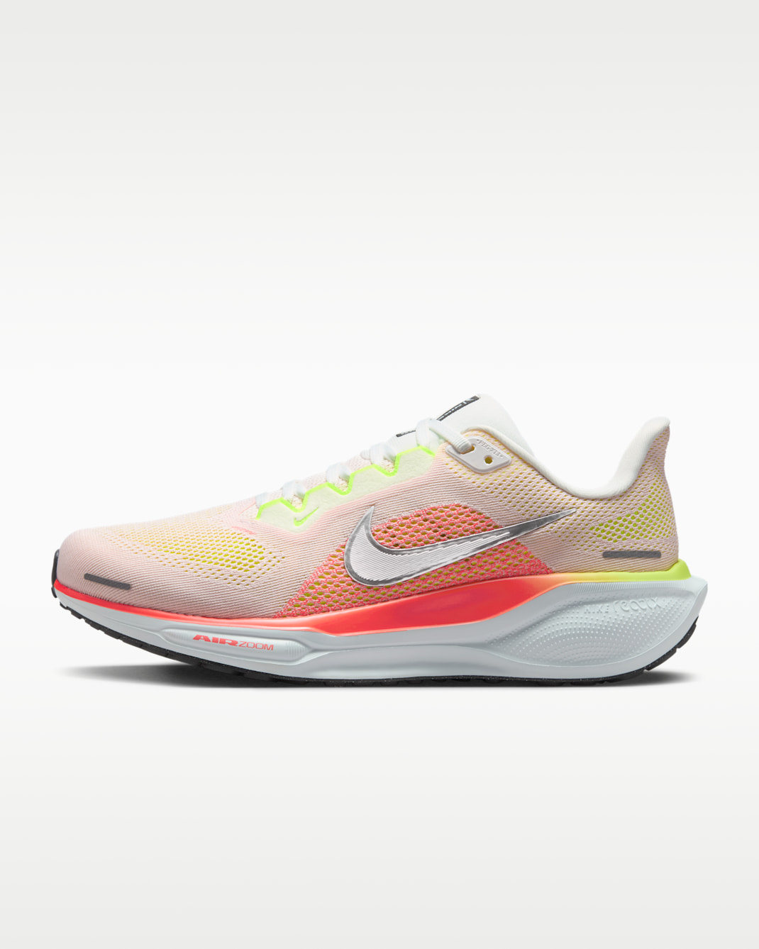 Tenis de correr en pavimento para mujer (extraanchos) Nike Pegasus 41 - Blanco cumbre/Carmesí brillante/Azul glacial/Cromo