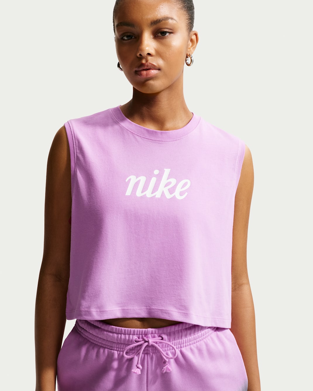 Nike Sportswear Club Women's Loose Cropped Tank Top - Light Magenta