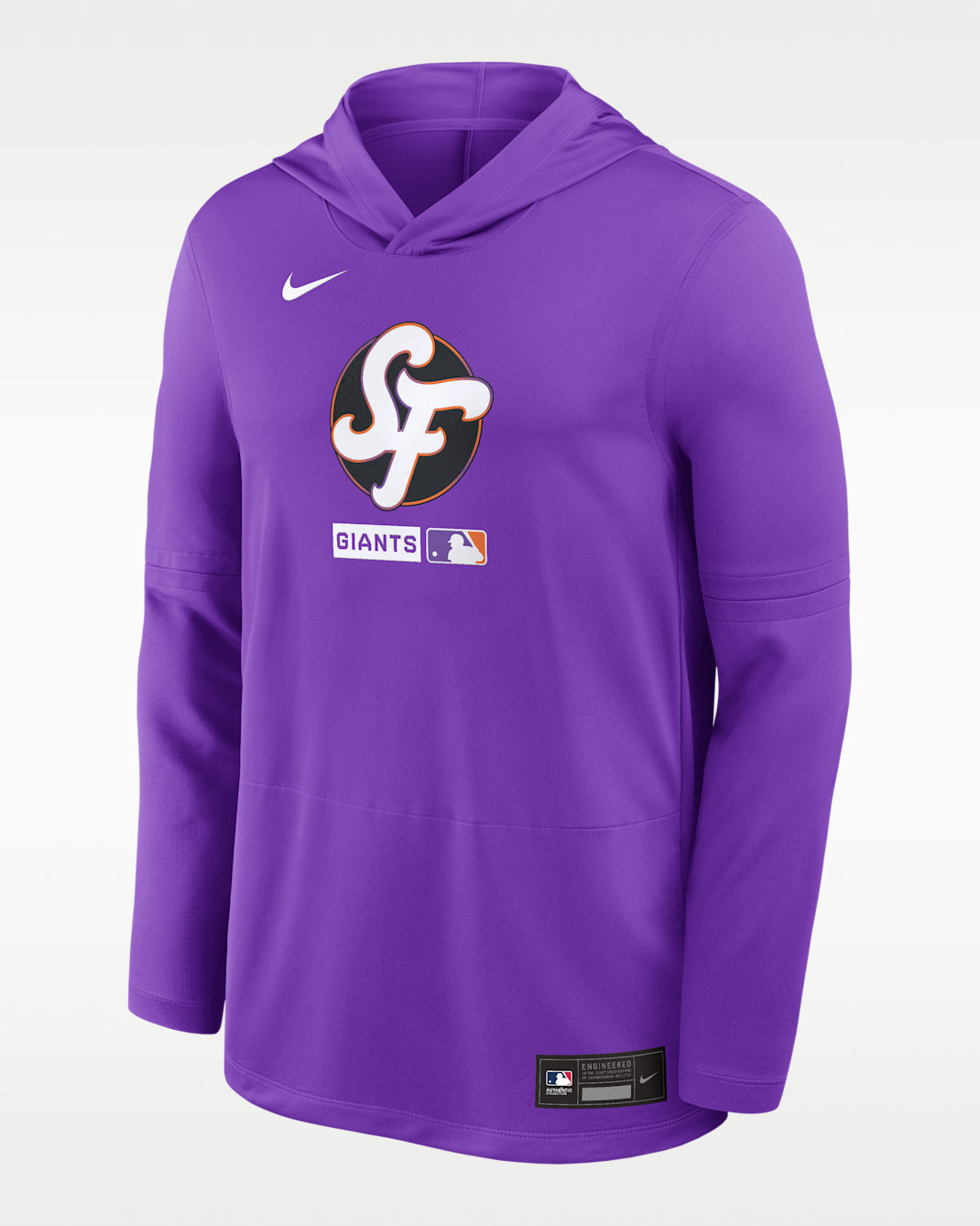 San Francisco Giants City Connect Men's Nike Dri-FIT MLB Long-Sleeve Hooded Top - Purple