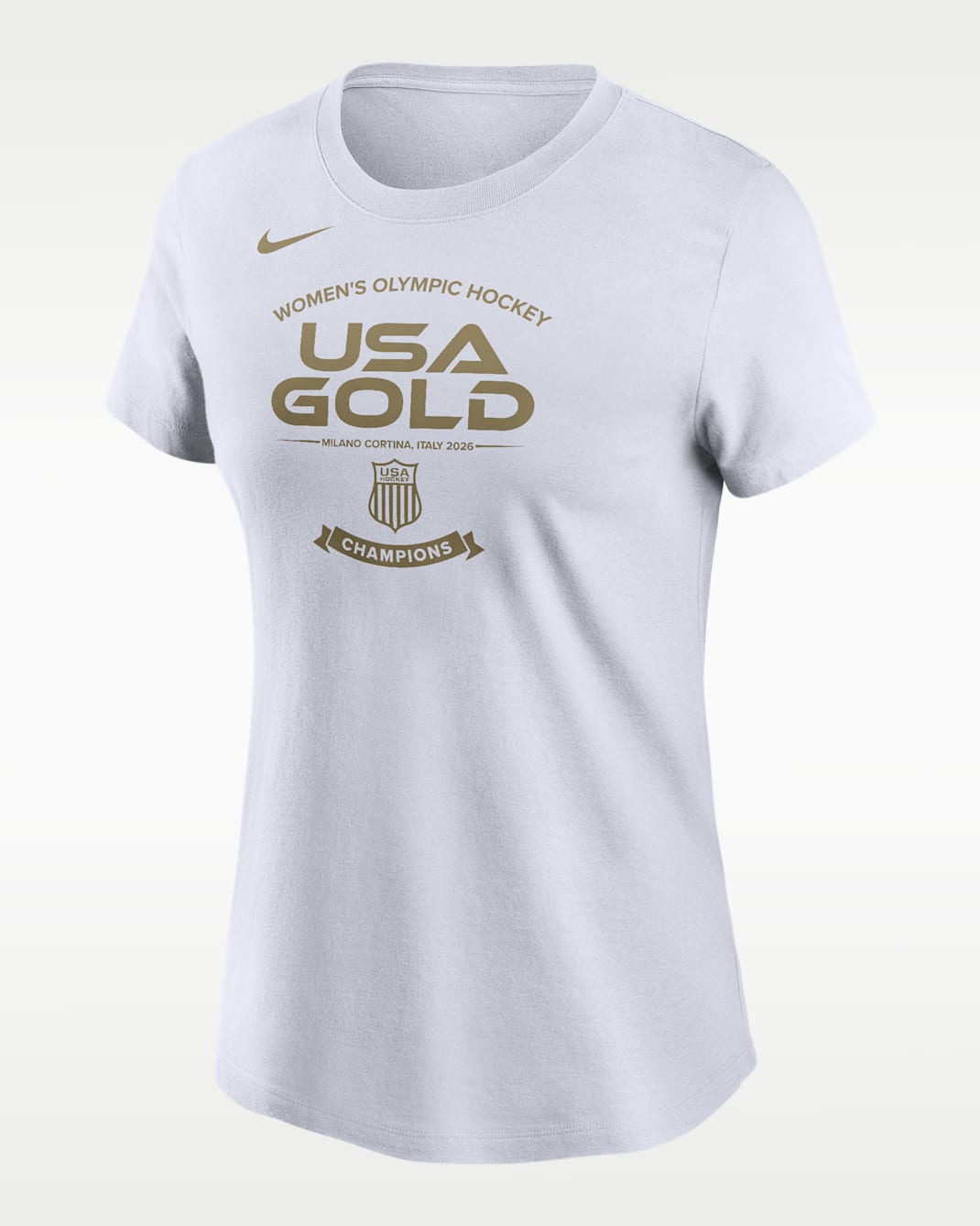 Nike USA OIympic Team 2026 "Gold Medal" Women's T-Shirt - White