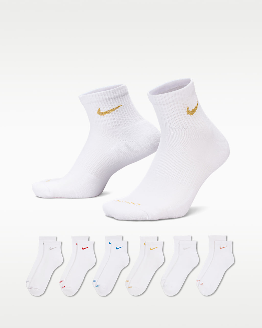 Nike Everyday Plus Cushioned Training Ankle Socks (6 Pairs) - Multi-Color