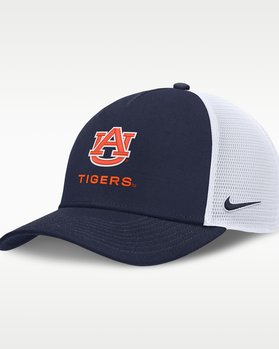 Auburn Sideline Rise Gameday Men's Nike College Trucker Adjustable Hat - College Navy/White