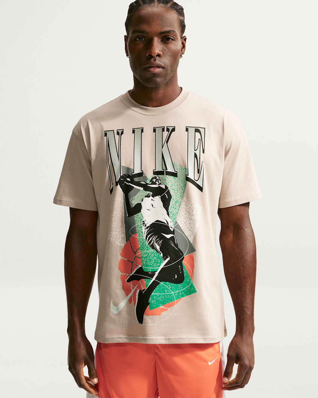 Playera de básquetbol para hombre Nike - Crema II