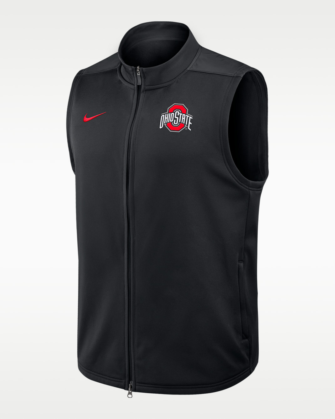 Chaleco universitario Nike Therma-FIT de cierre completo para hombre Ohio State Victory - Negro