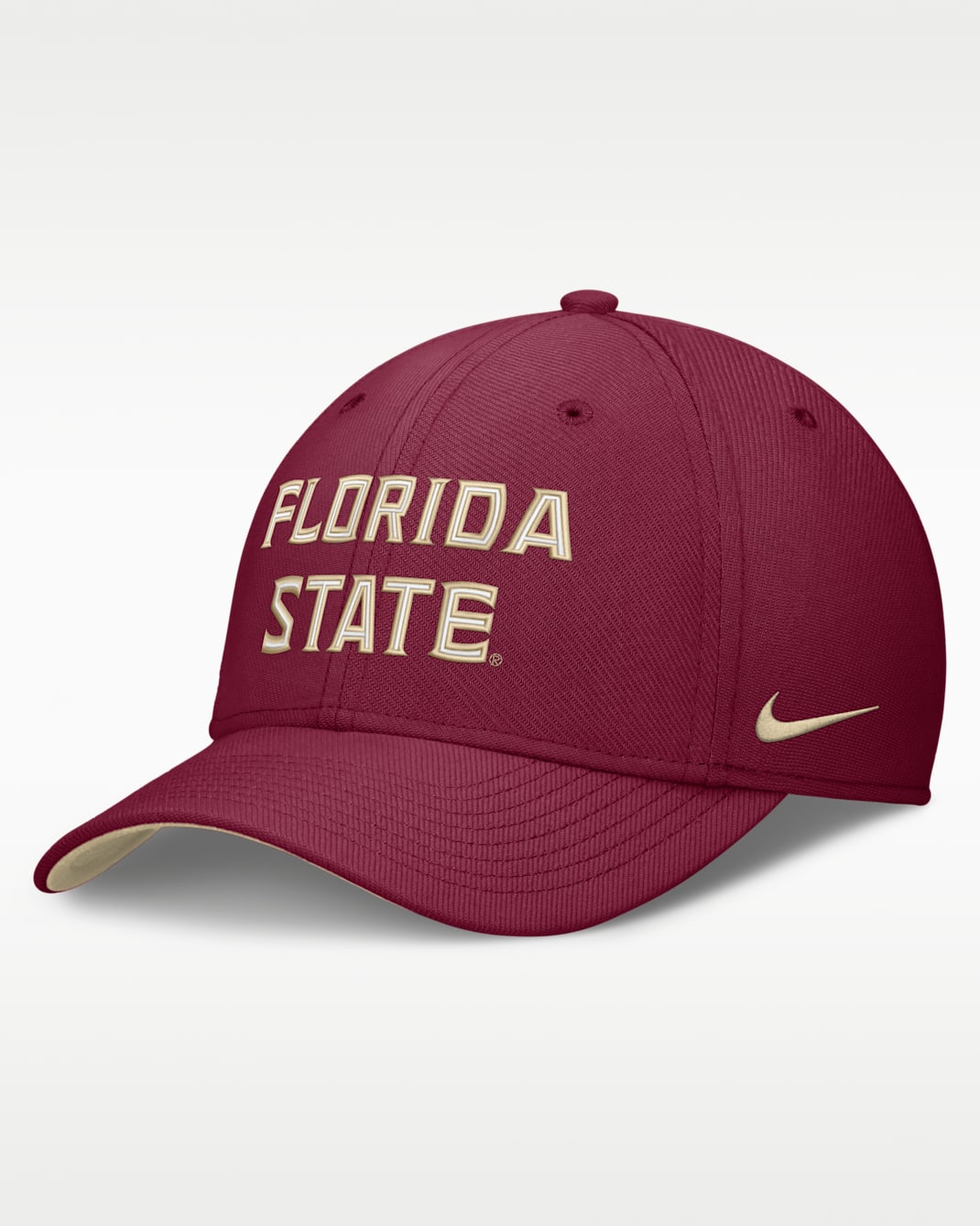 Gorra universitaria Nike Dri-FIT para hombre Florida State Classic Swooshflex - Castaña