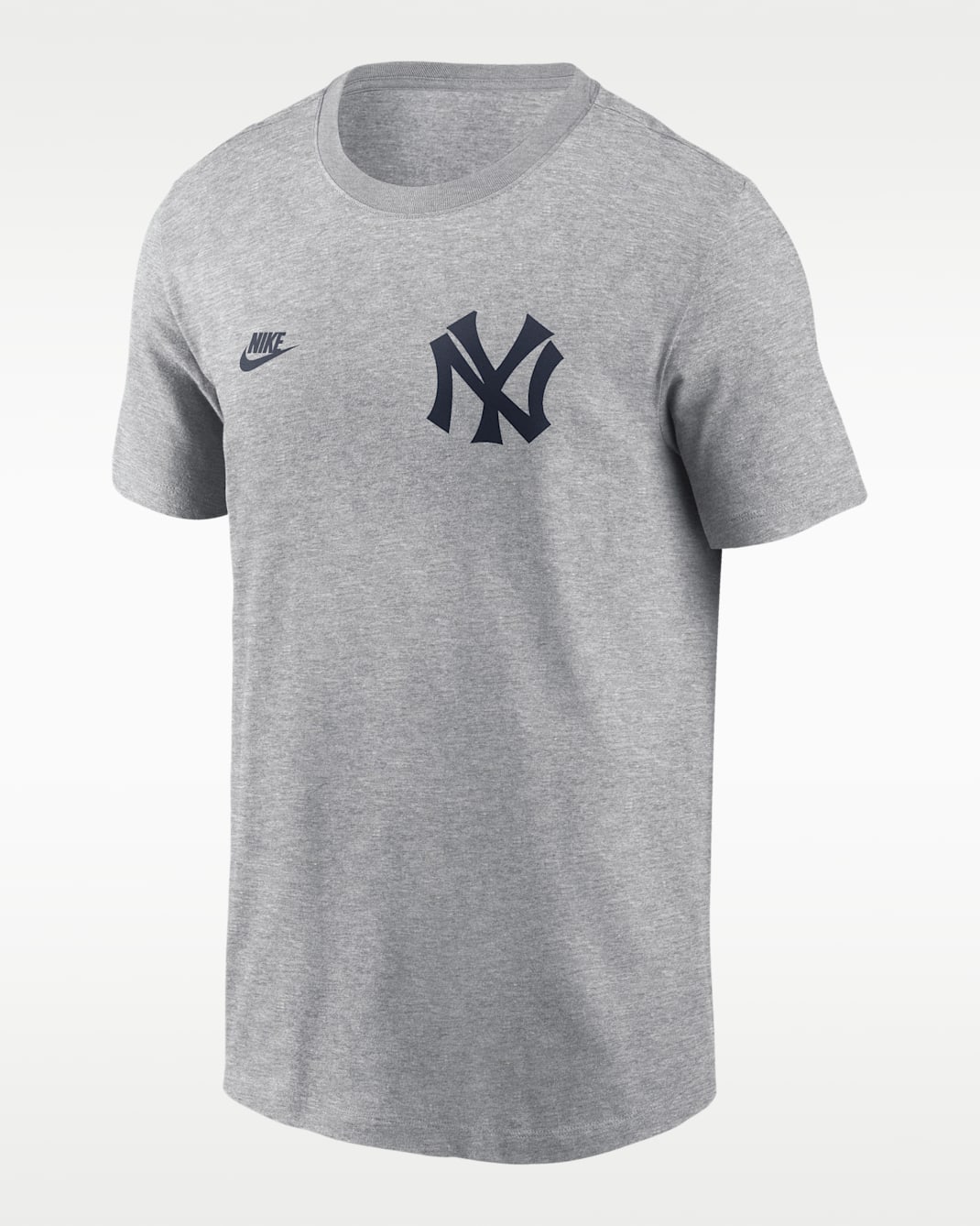 New York Yankees Cooperstown 2-Hit Large Logo Men's Nike MLB T-Shirt - Charcoal Heather
