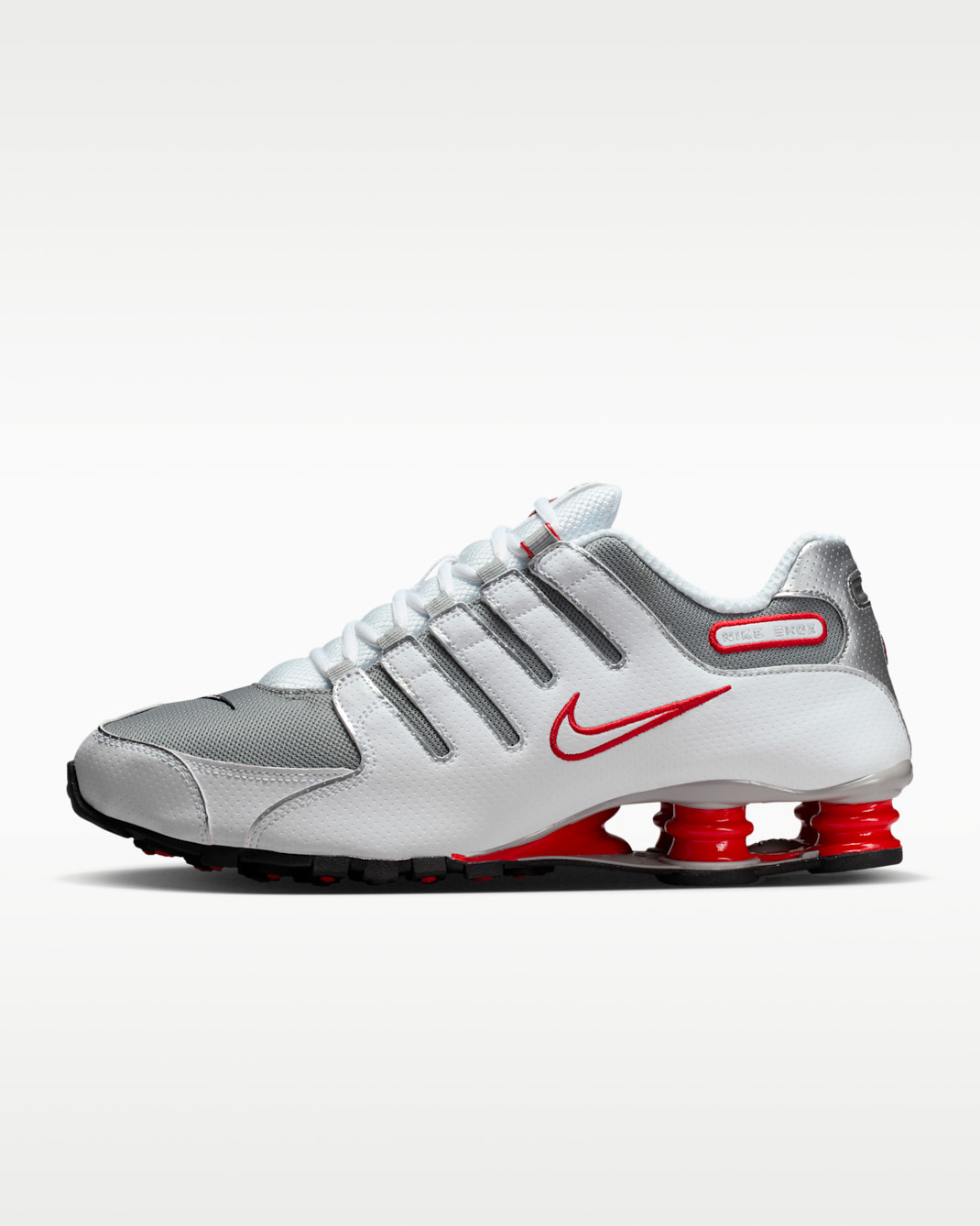 Nike Shox NZ Men's Shoe - White/Sport Red/Cool Grey/Metallic Silver