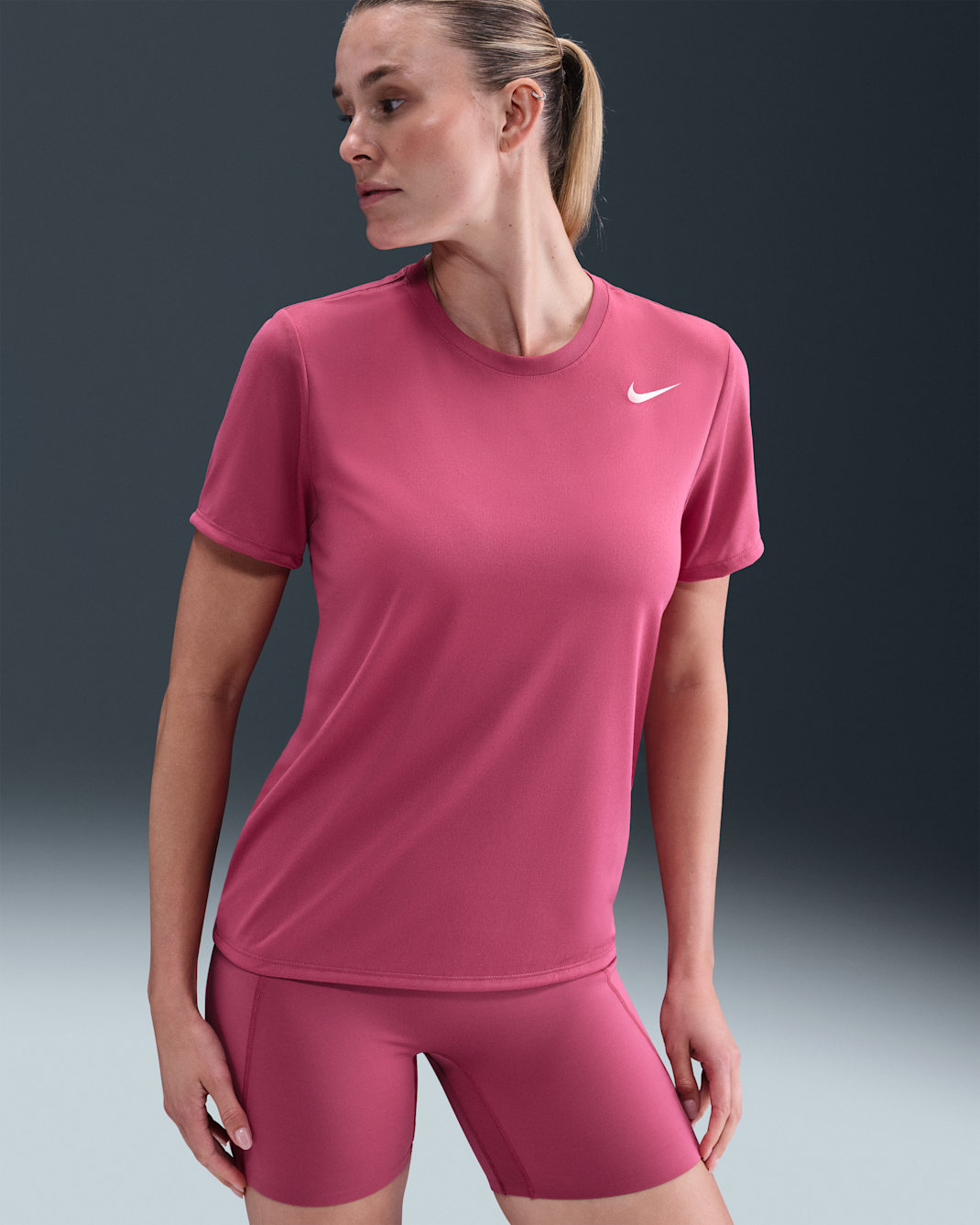 Nike Dri-FIT Women's T-Shirt - Sweet Beet/White