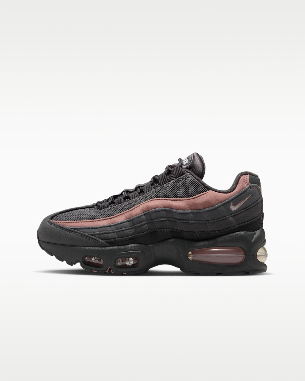 Nike Air Max 95 Big Bubble Older Kids' Shoes - Dark Grey/Rust Pink/Anthracite/Sail