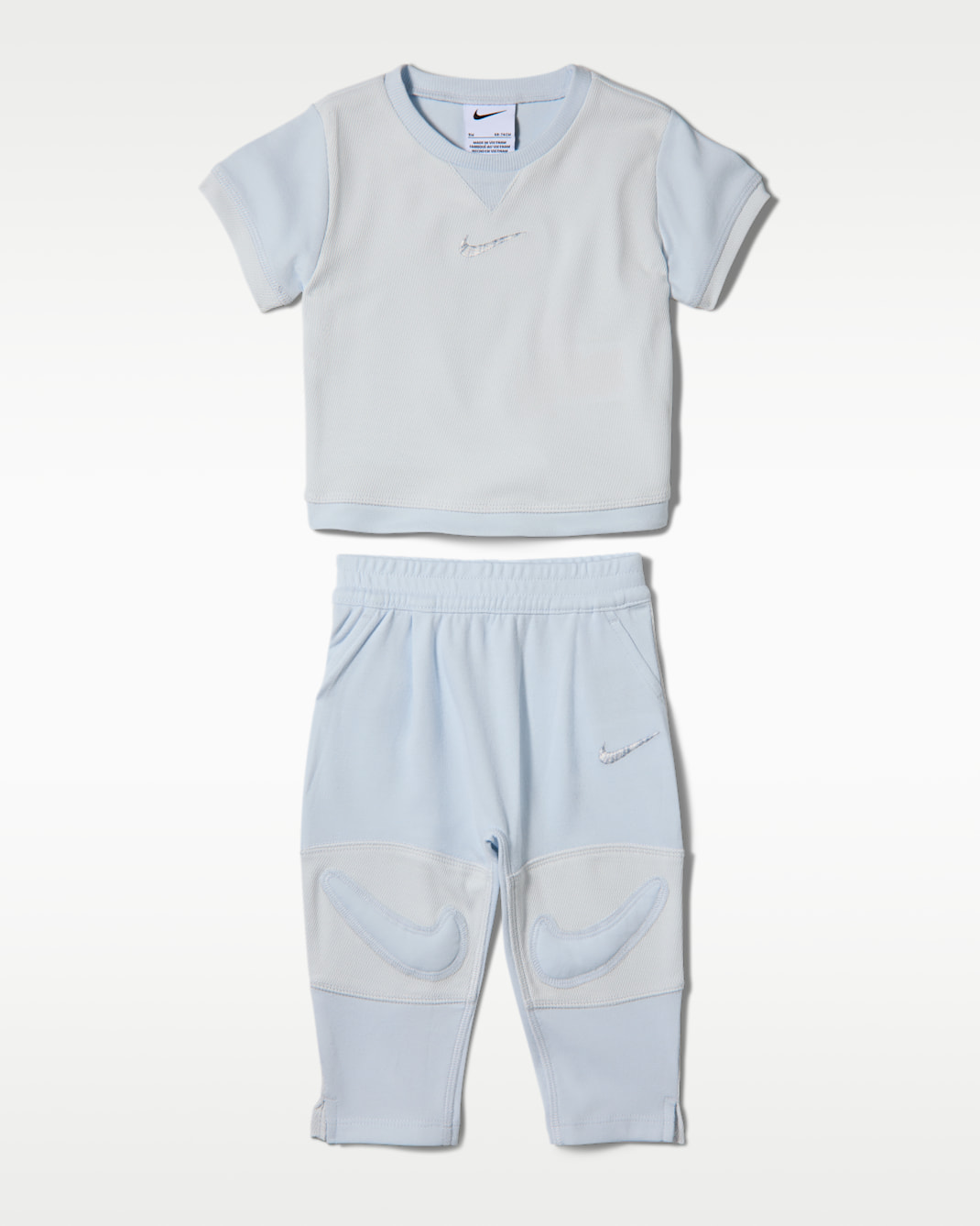Nike ready, set! Baby T-Shirt and Joggers Set - Blue Tint
