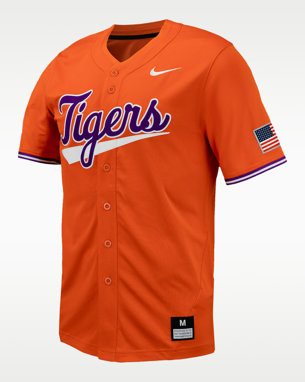 Clemson Men's Nike Dri-FIT College Replica Baseball Jersey - Orange