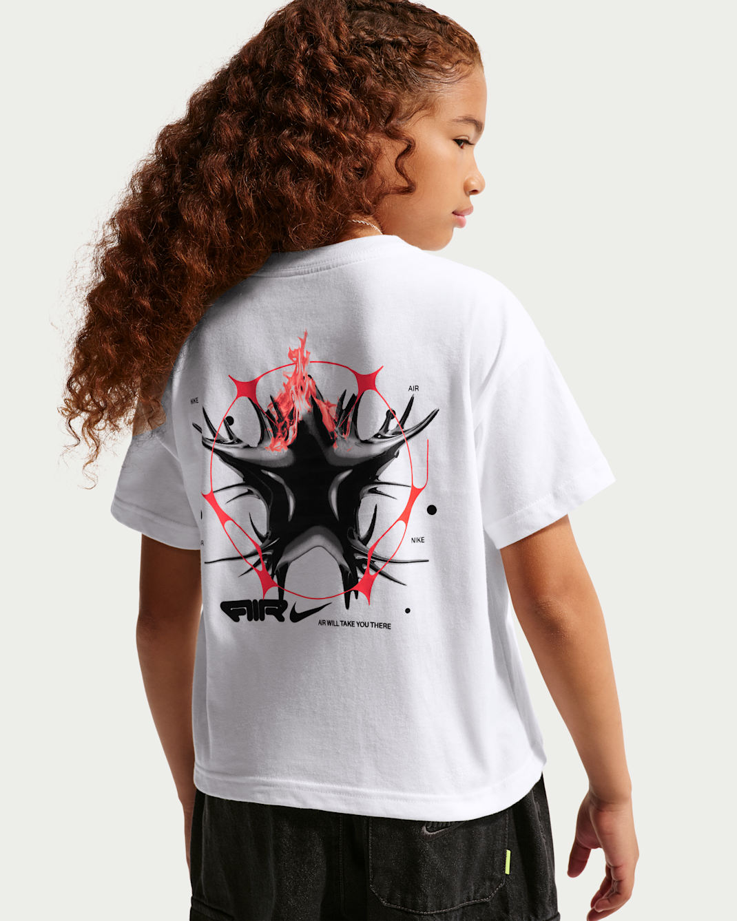 T-shirt boxy Nike Sportswear pour pré-ado (fille) - Blanc