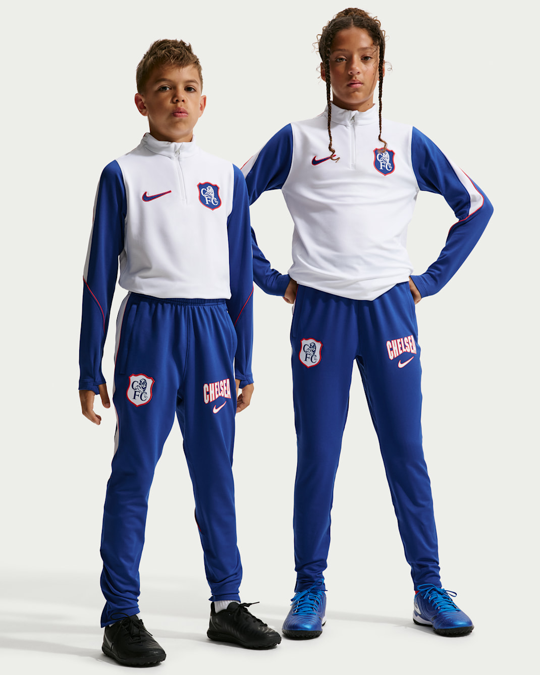 Pantalon de foot en maille Nike Dri-FIT Chelsea FC Strike Third pour ado - Rush Blue/Blanc/Blanc