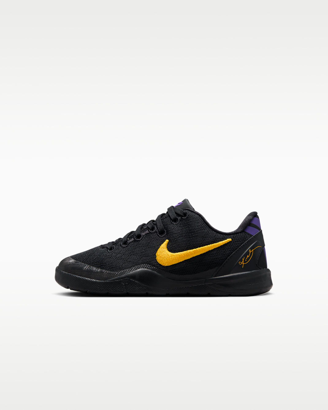 รองเท้าเด็กเล็ก Kobe VIII - ดำ/ขาว/Court Purple/University Gold