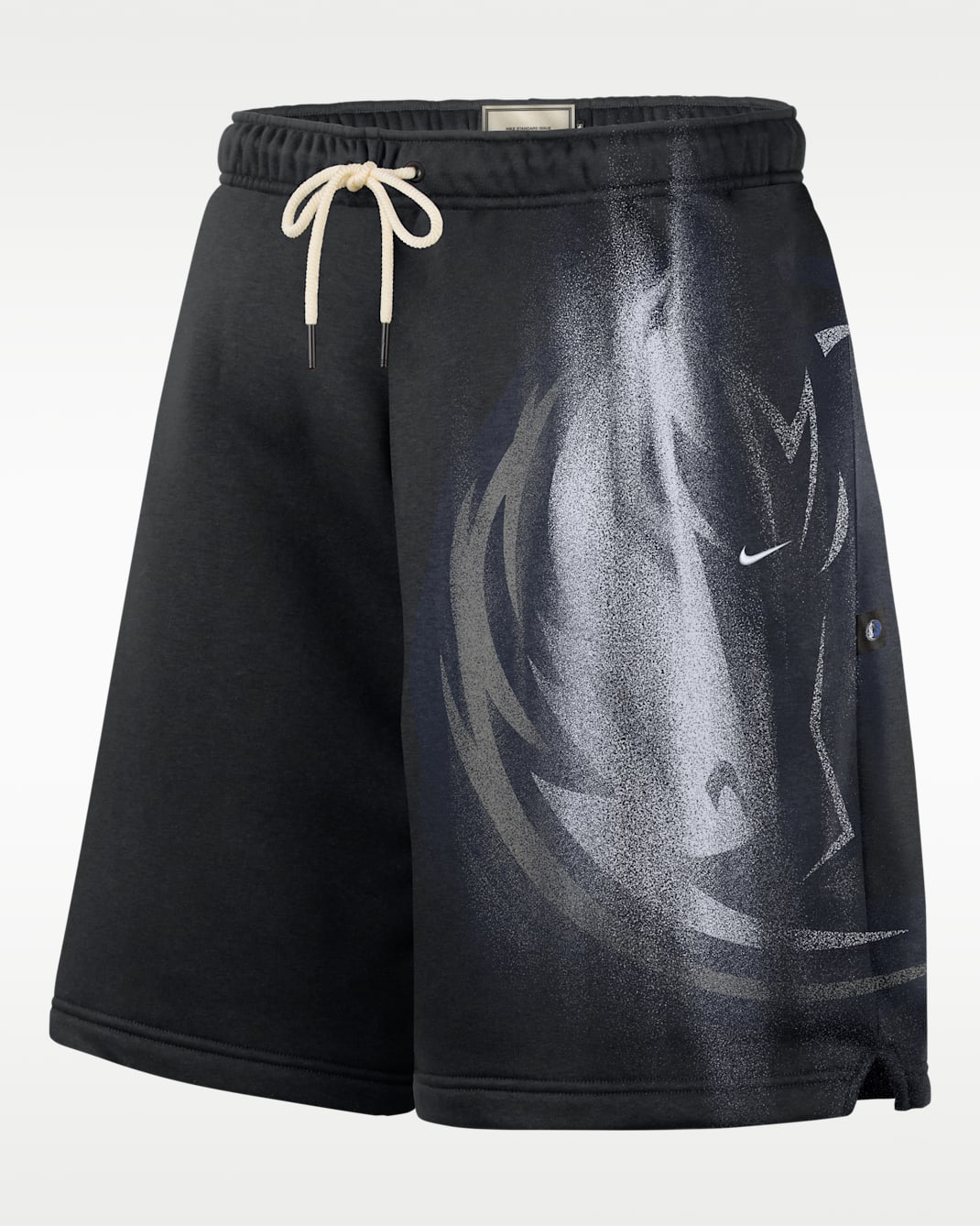 Dallas Mavericks Standard Issue Men's Fleece Basketball Shorts - Black/White