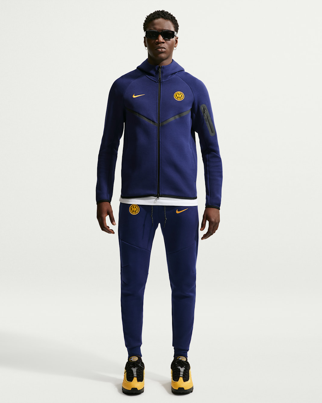 Pantalon Nike Football Inter Milan Tech Fleece pour homme - Blue Void/University Gold