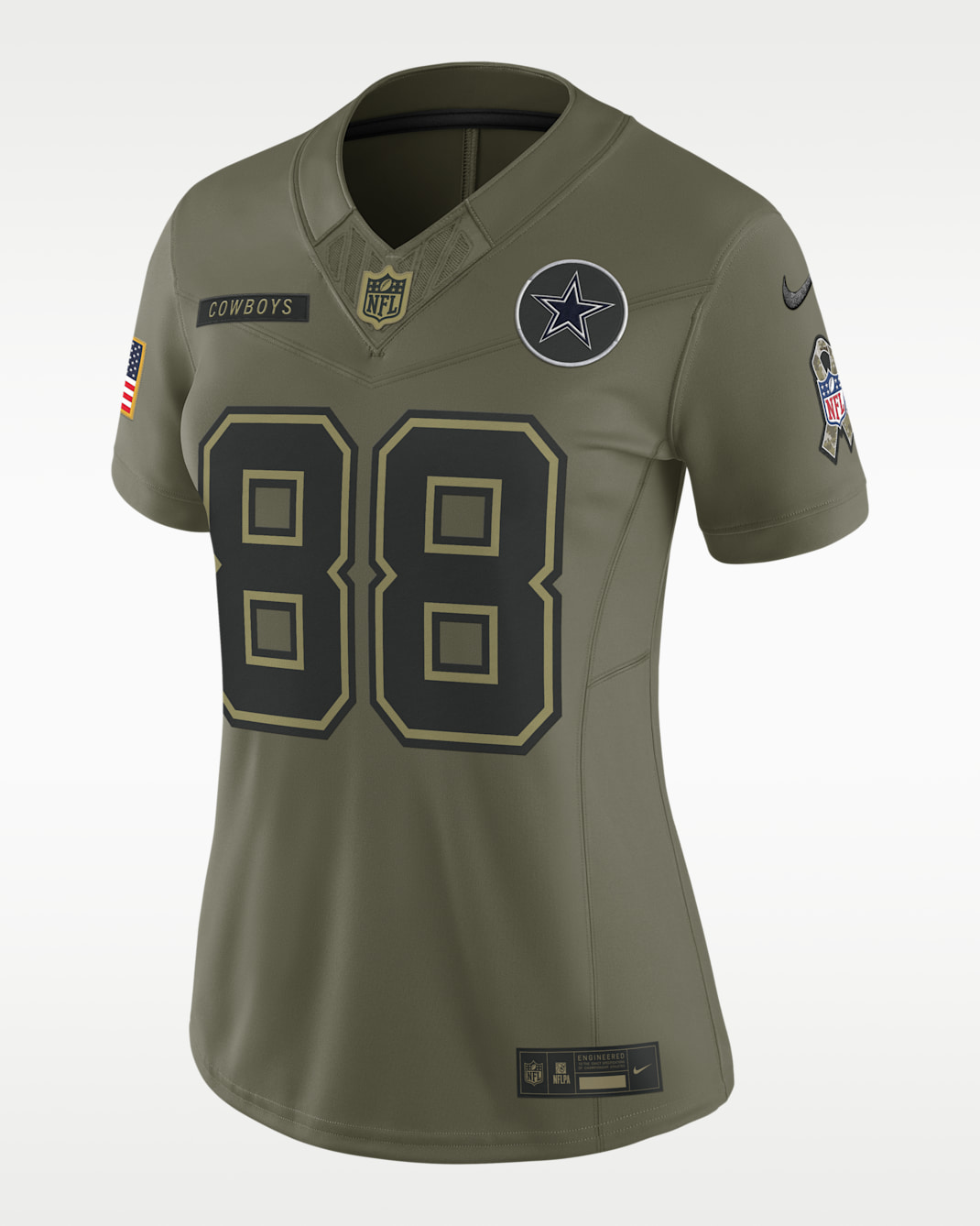 CeeDee Lamb Dallas Cowboys Salute to Service Women's Nike Dri-FIT NFL Limited Jersey - Olive