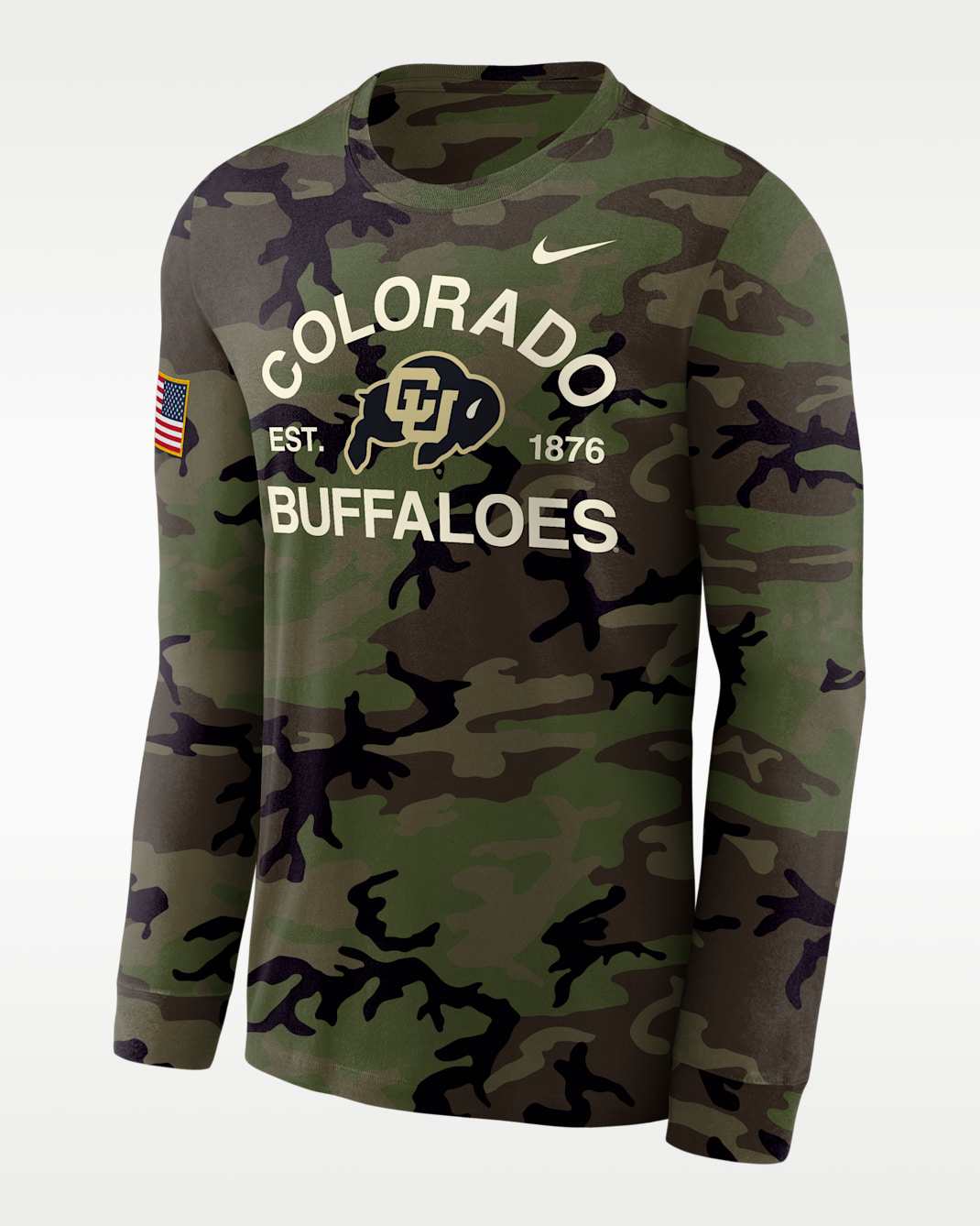 Colorado Buffaloes Legend Men's Nike Dri-FIT Long-Sleeve T-Shirt - Medium Olive/Camo Green