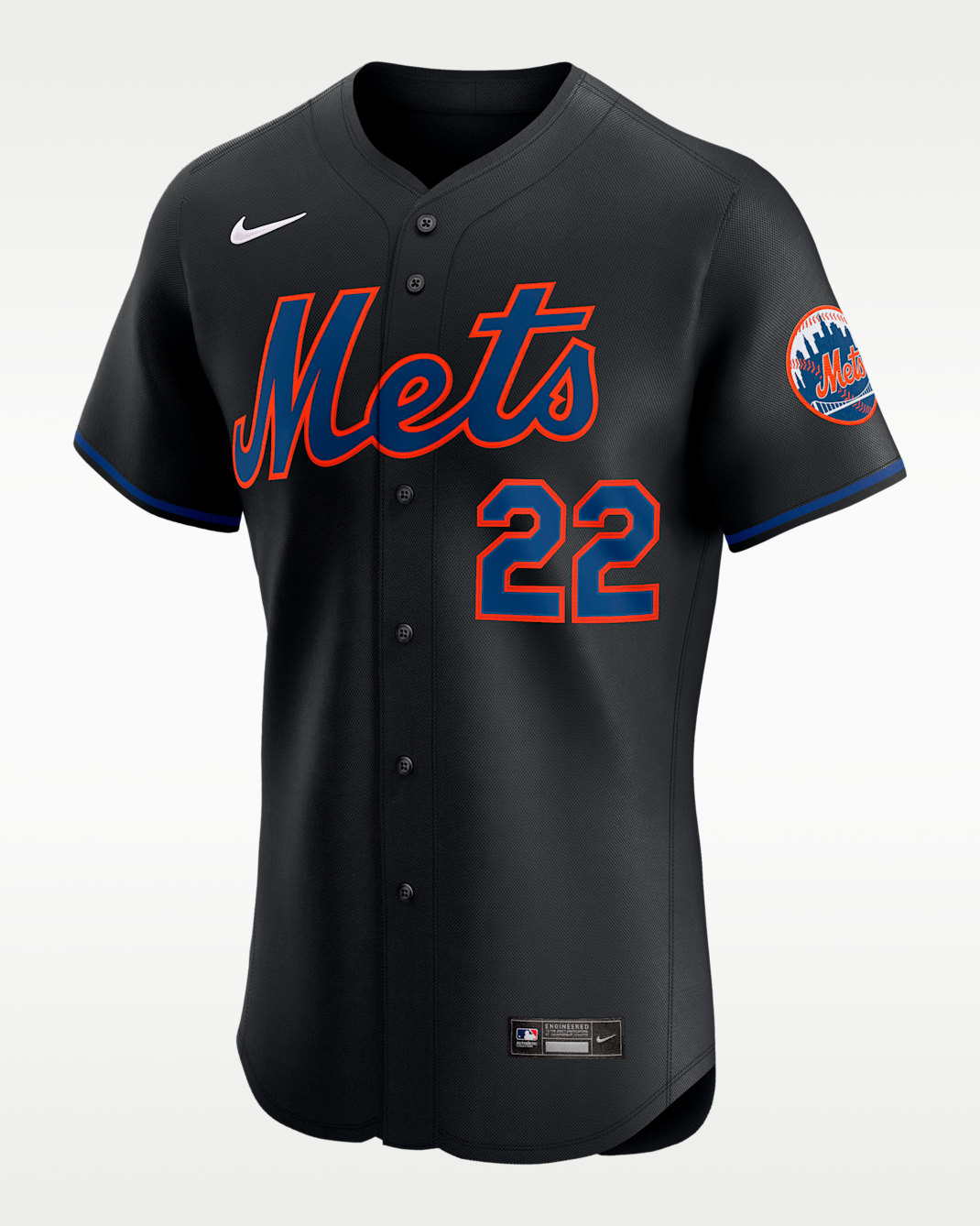 Jersey Nike Dri-FIT ADV de la MLB Elite para hombre Juan Soto New York Mets - Negro