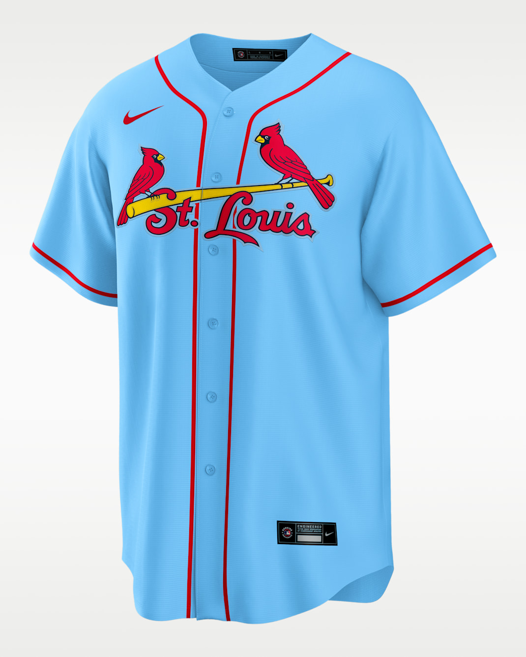 Jersey Nike de la MLB Replica para hombre Nolan Arenado St. Louis Cardinals - Azul claro