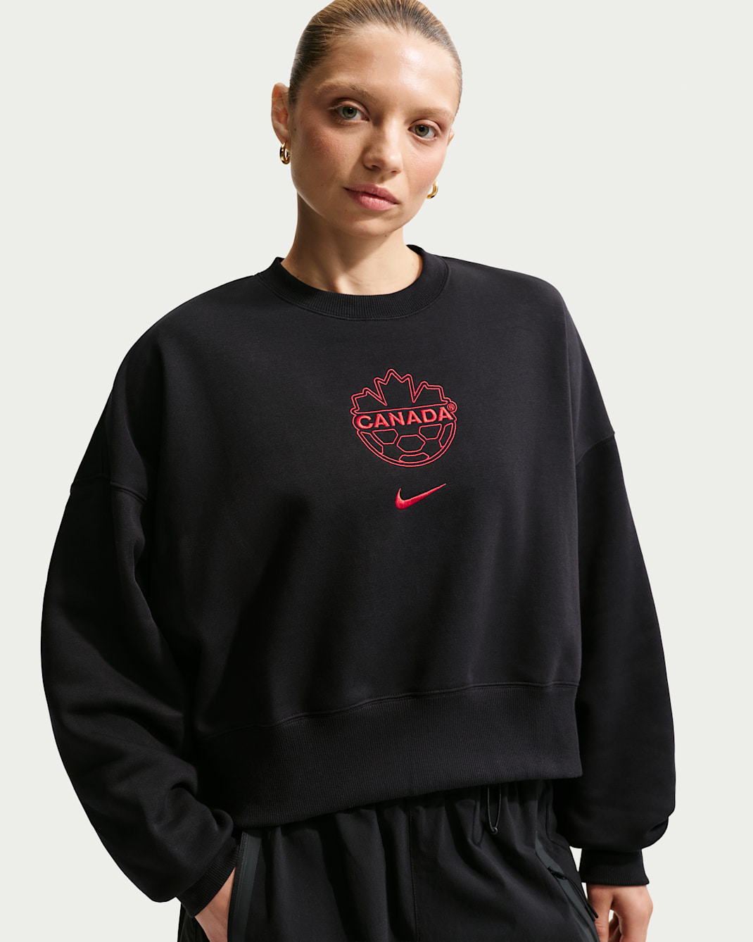 Nike Phoenix Fleece Women's Crew-Neck Sweatshirt - Black