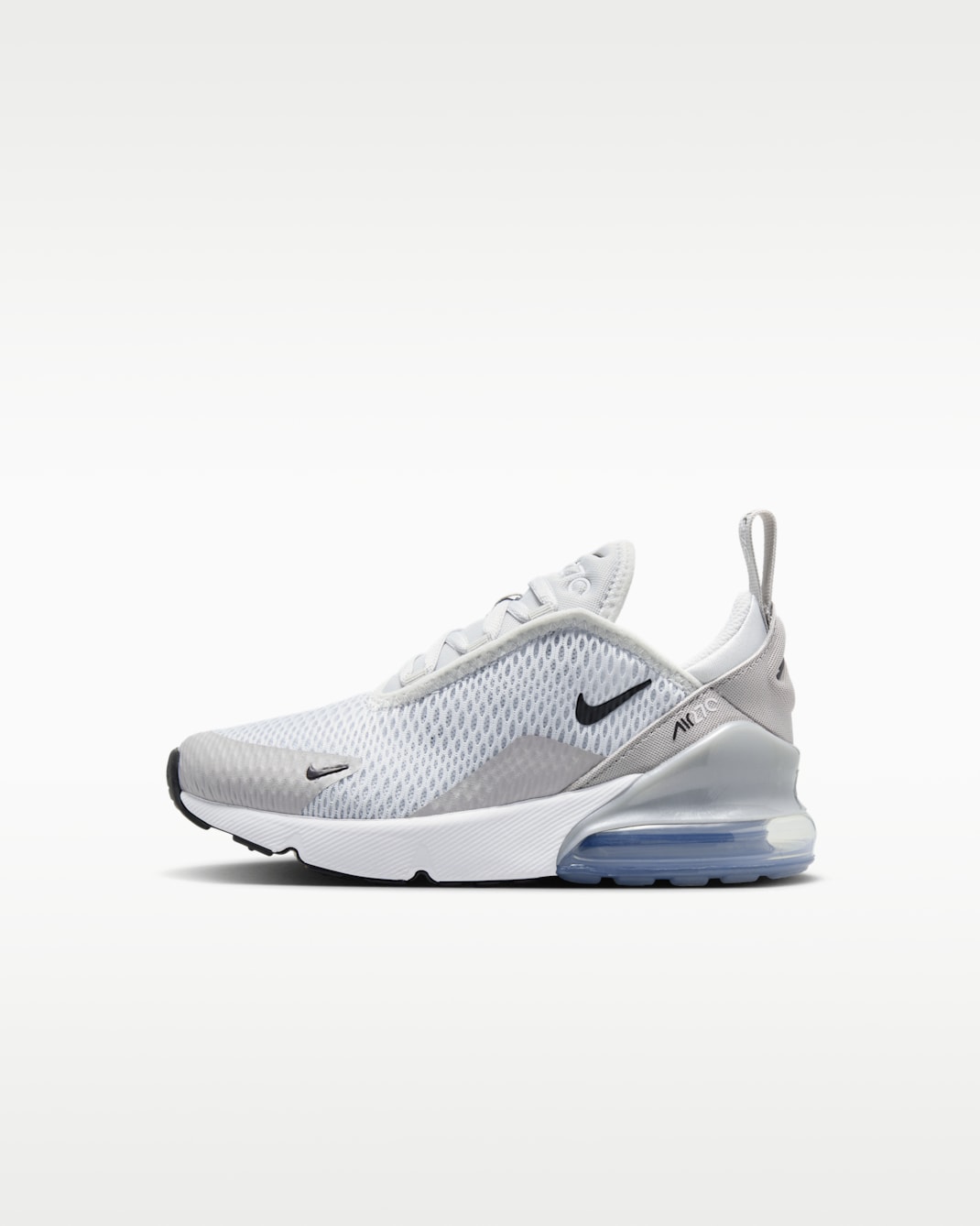 Nike Air Max 270 Younger Kids' Shoes - Pure Platinum/Light Smoke Grey/Metallic Silver/Black