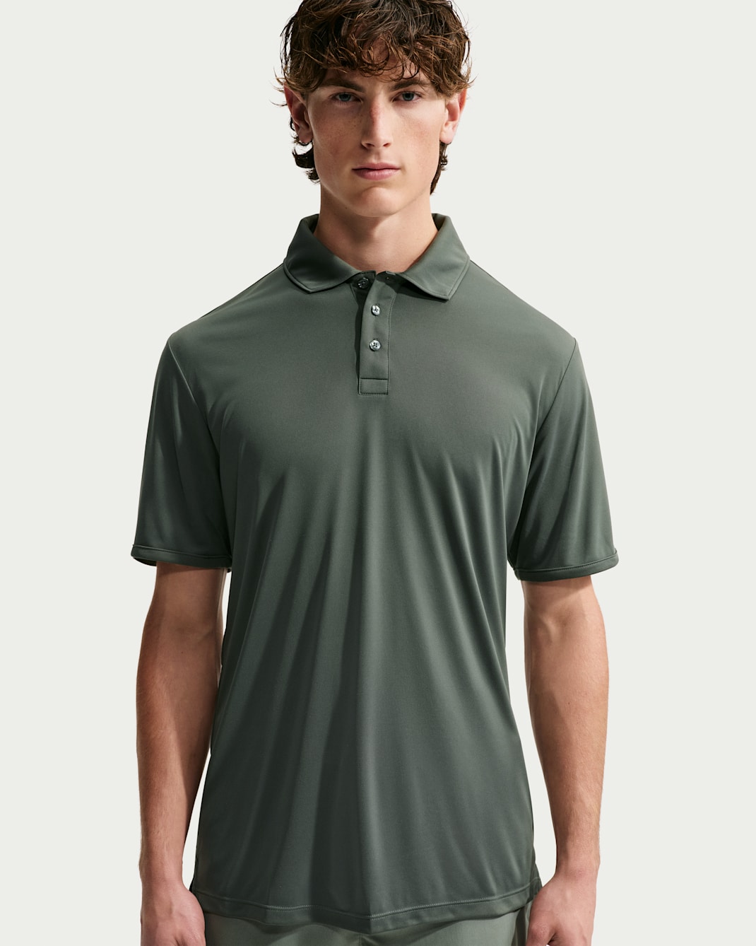 Nike Par Men's Dri-FIT Sleeve Logo Golf Polo - Camo Green/Camo Green