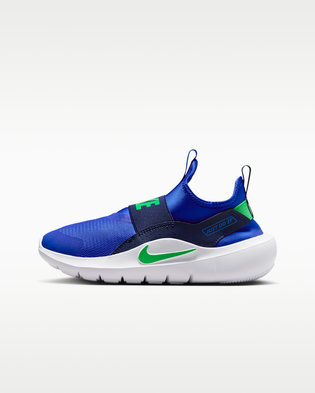 Nike Flex Runner 4 Big Kids' Running Shoes - Racer Blue/Midnight Navy/Aurora Blue/Illusion Green