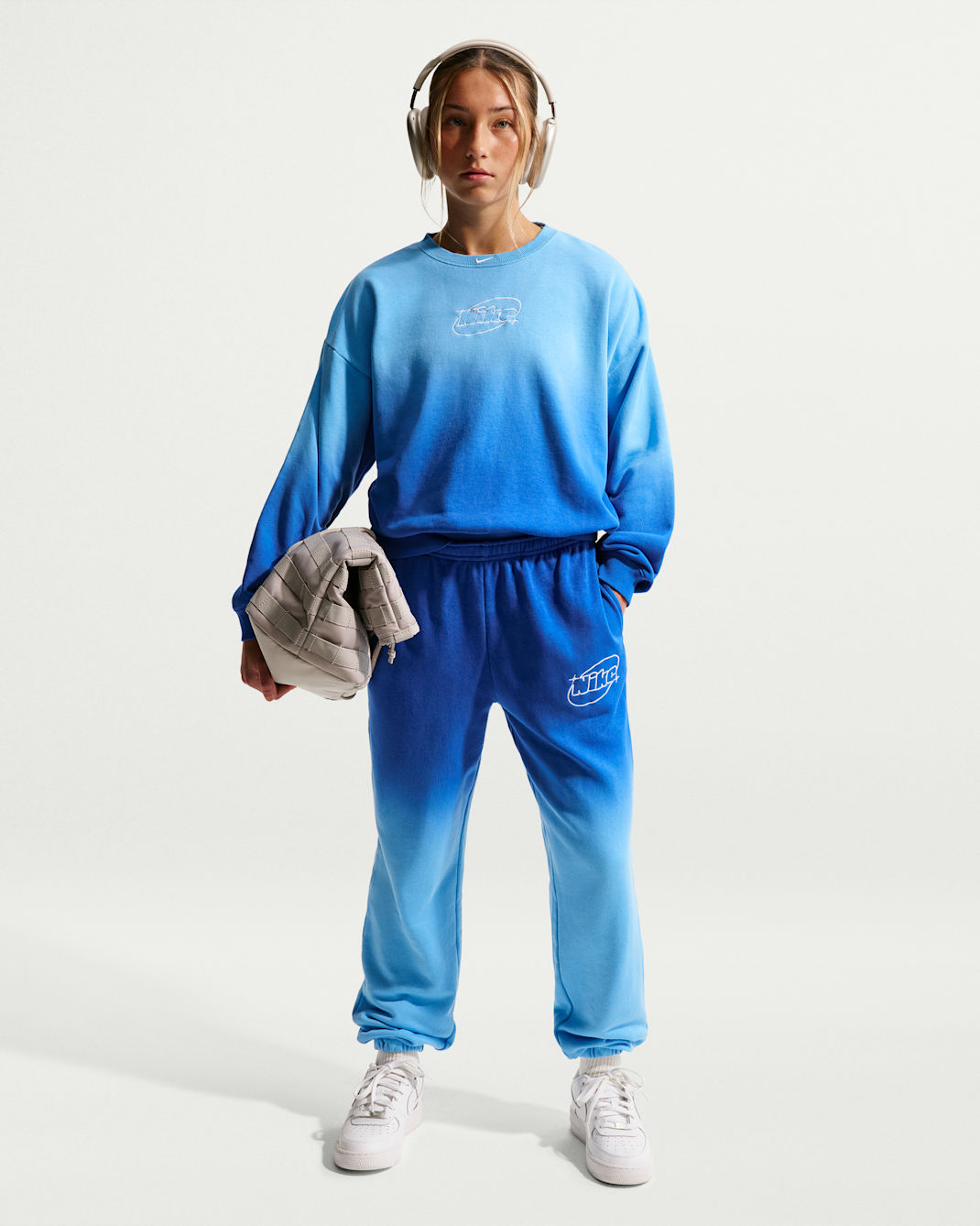 Nike Sportswear Studio Fleece Big Kids' (Girls') Loose Pants - Football Blue/Game Royal