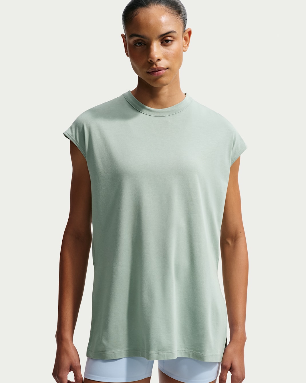 Nike 24.7 ImpossiblySoft Women's Dri-FIT Tank Top - Steam/Steam/Dutch Green