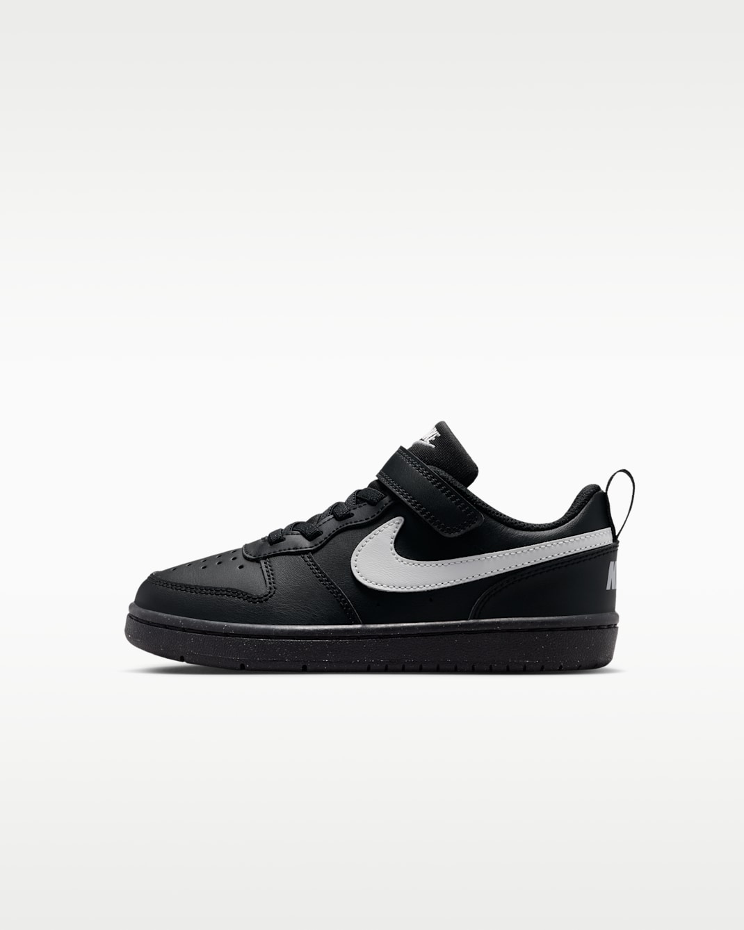 Tenis para niños de preescolar Nike Court Borough Low Recraft - Negro/Negro/Gris niebla