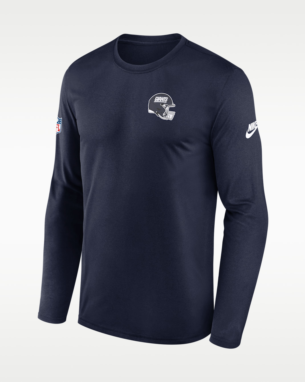 Playera de manga larga Nike Dri-FIT de la NFL para hombre New York Giants Alt Legend Small Logo - Azul marino